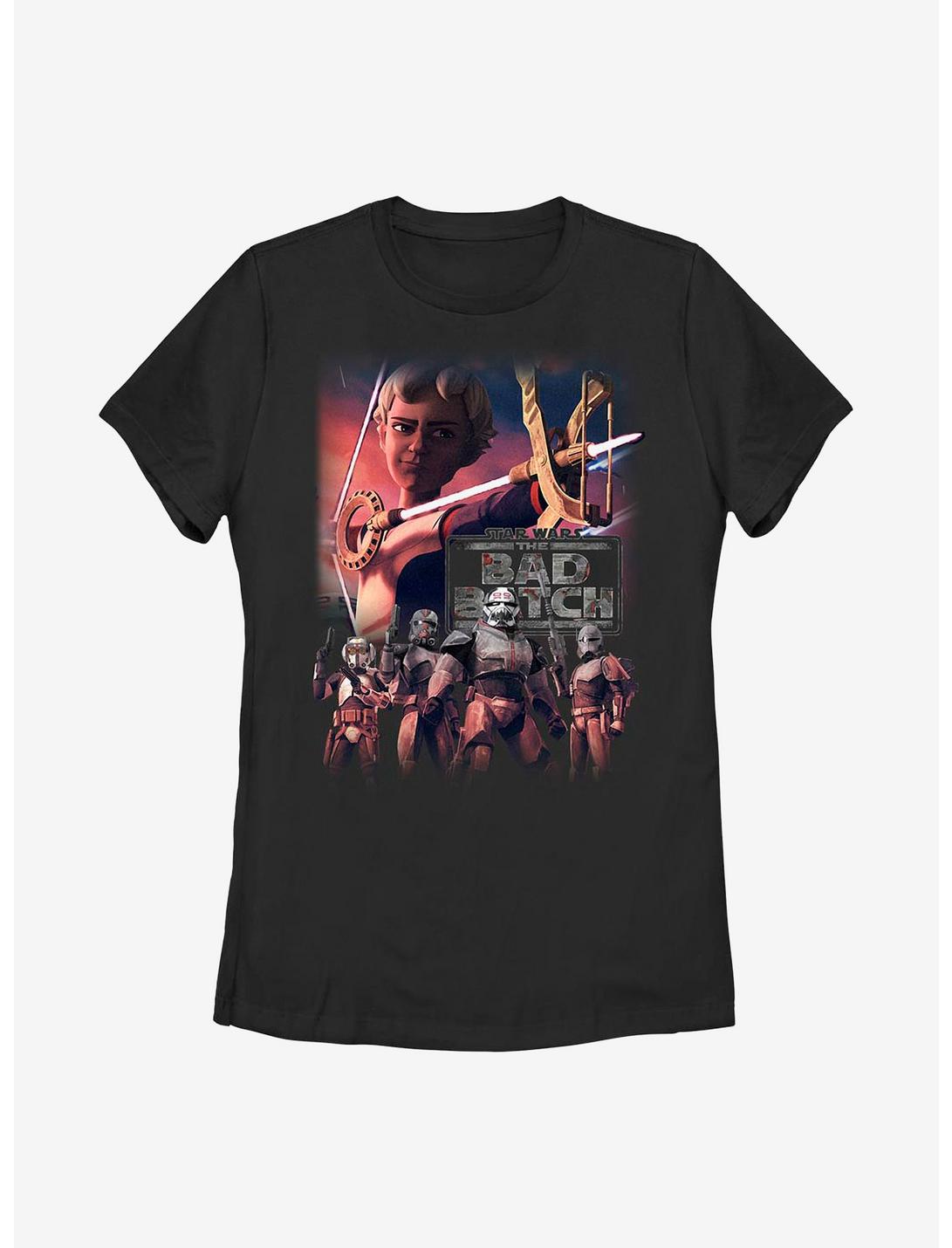 Star Wars: The Bad Batch Omega Poster Womens T-Shirt, BLACK, hi-res