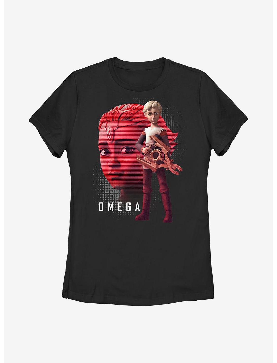 Star Wars: The Bad Batch Omega Face Womens T-Shirt, BLACK, hi-res