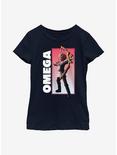 Star Wars: The Bad Batch Omega Bow Pose Youth Girls T-Shirt, NAVY, hi-res