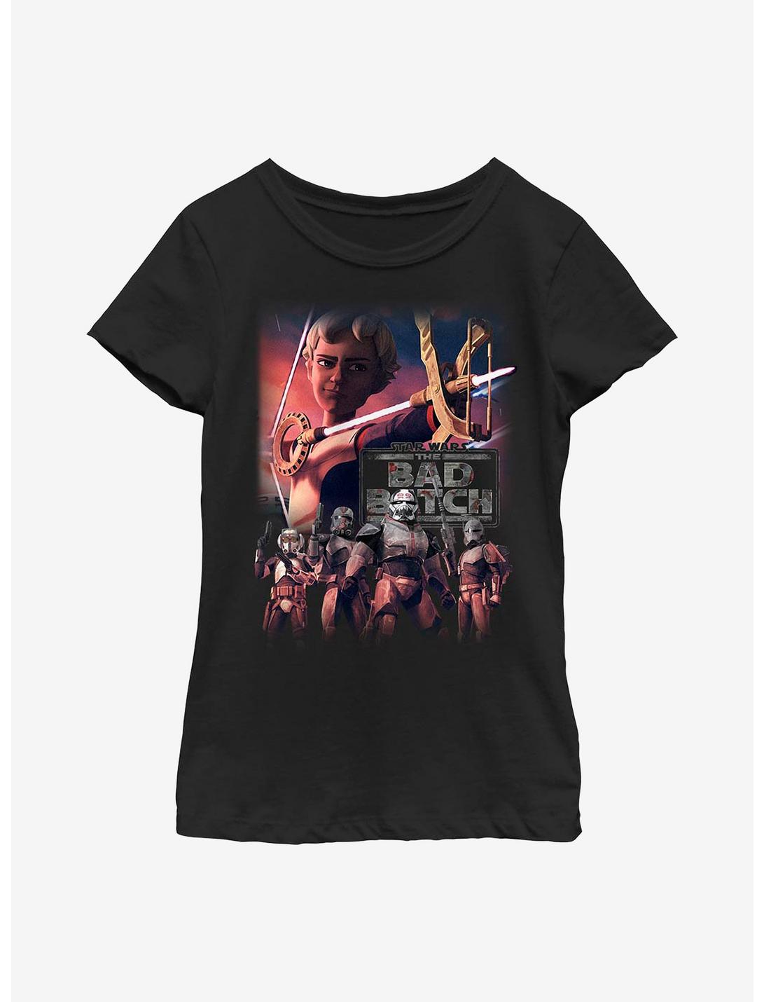 Star Wars: The Bad Batch Omega Poster Youth Girls T-Shirt, BLACK, hi-res