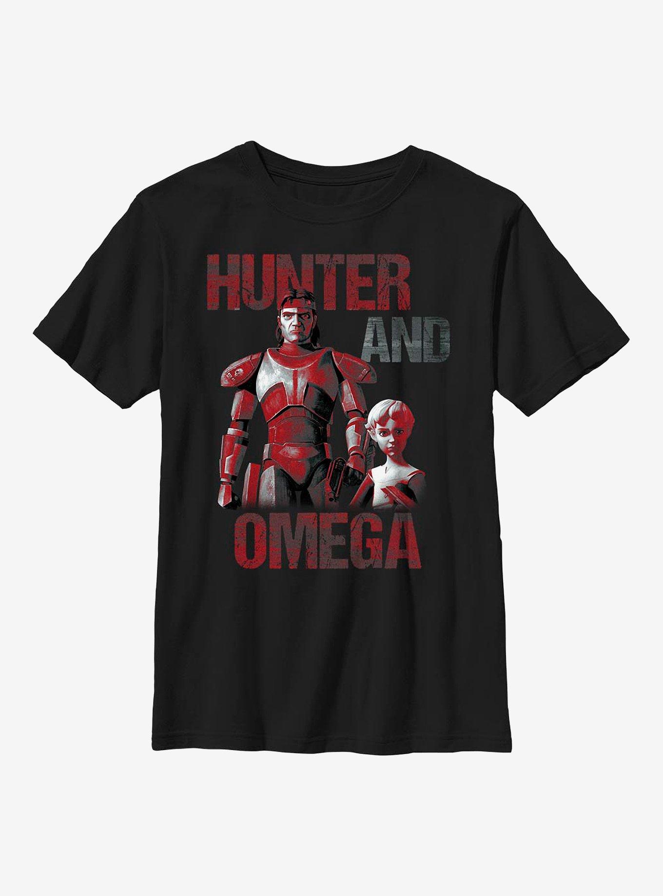 Star Wars: The Bad Batch Hunter And Omega Youth T-Shirt, , hi-res