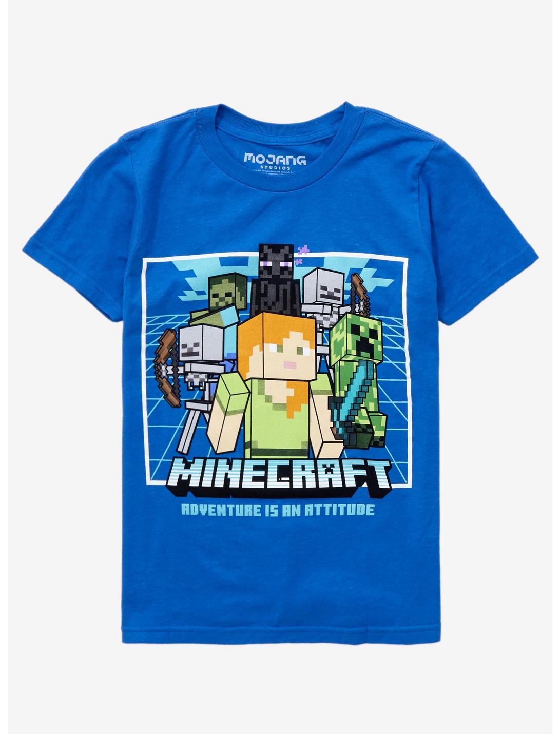 Minecraft Adventure is an Attitude Youth T-Shirt - BoxLunch Exclusive, BLUE, hi-res