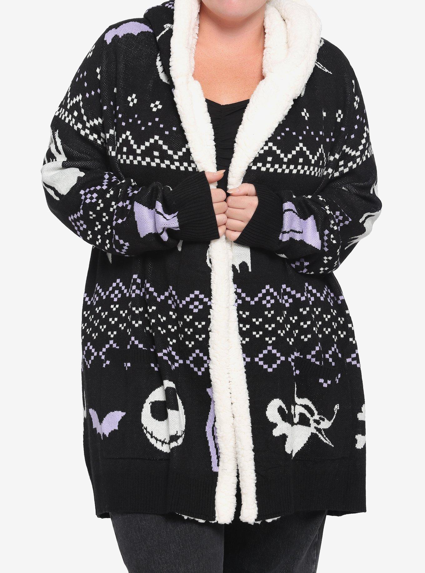 Plus size sherpa outlet cardigan