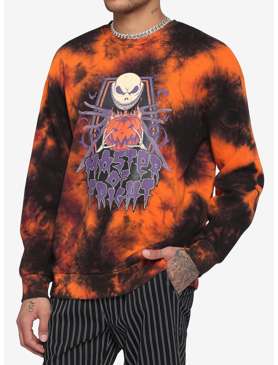The Nightmare Before Christmas Metal Poster Tie-Dye Sweatshirt, MULTI, hi-res