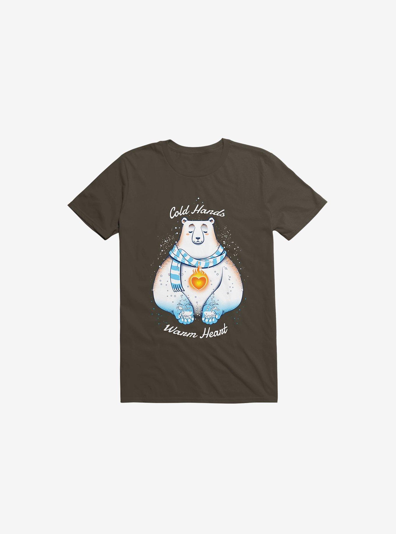 Cold Hands, Warm Heart Brown T-Shirt, , hi-res