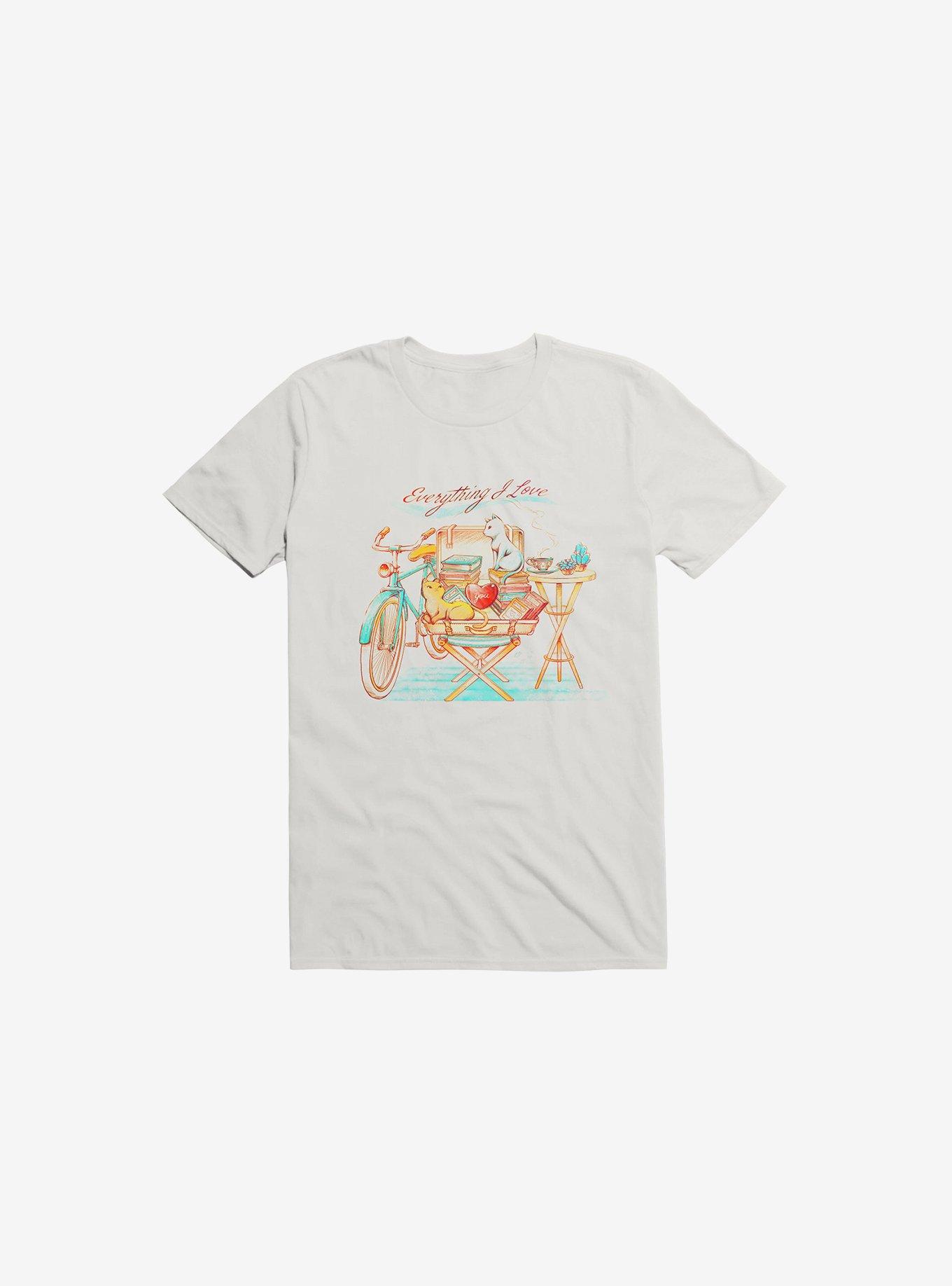 Everything I Love Travelling White T-Shirt, WHITE, hi-res