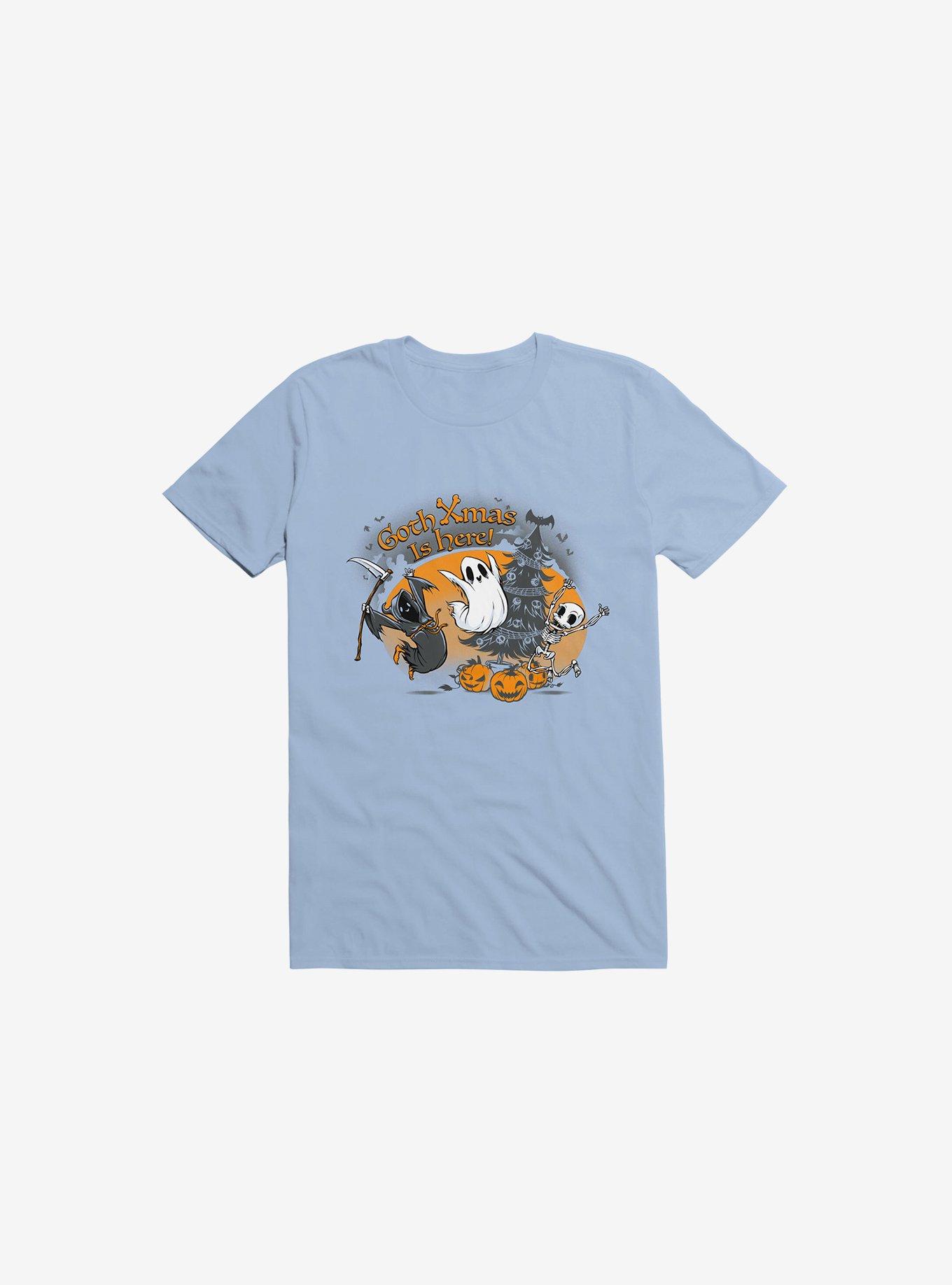 Goth Xmas Is Here Light Blue T-Shirt, , hi-res