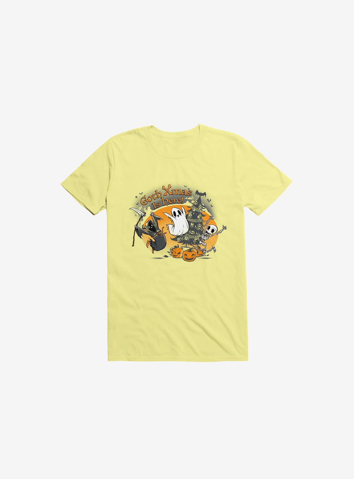 Goth Xmas Is Here Corn Silk Yellow T-Shirt, , hi-res