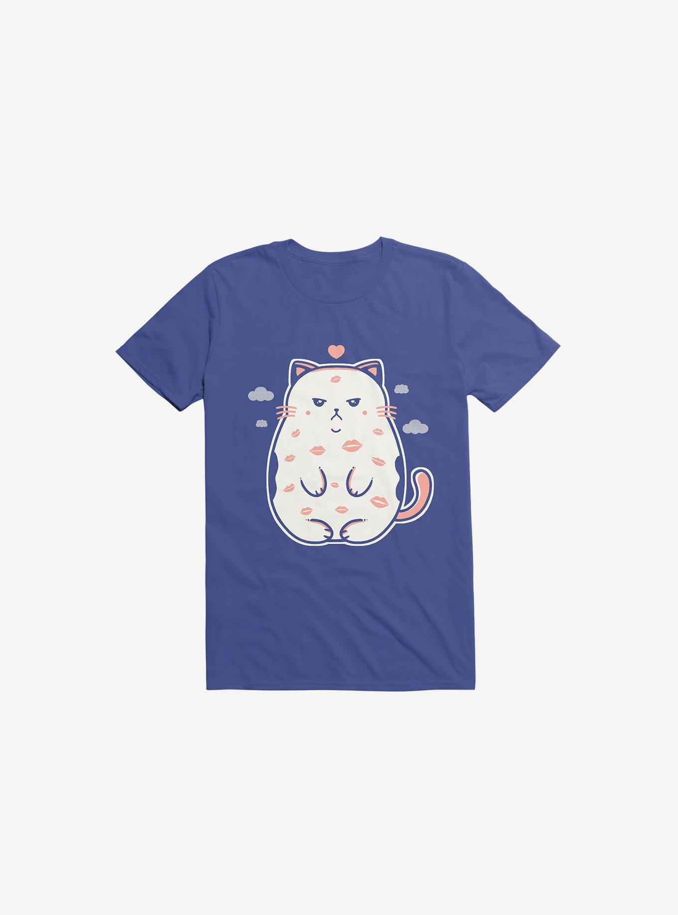 Love Cat Kisses Royal Blue T-Shirt, , hi-res