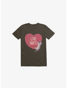 Love Hurts Cat Brown T-Shirt, , hi-res