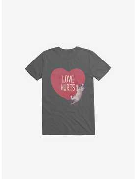 Love Hurts Cat Charcoal Grey T-Shirt, , hi-res