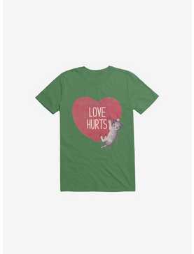 Love Hurts Cat Kelly Green T-Shirt, , hi-res