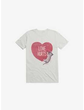 Love Hurts Cat White T-Shirt, , hi-res