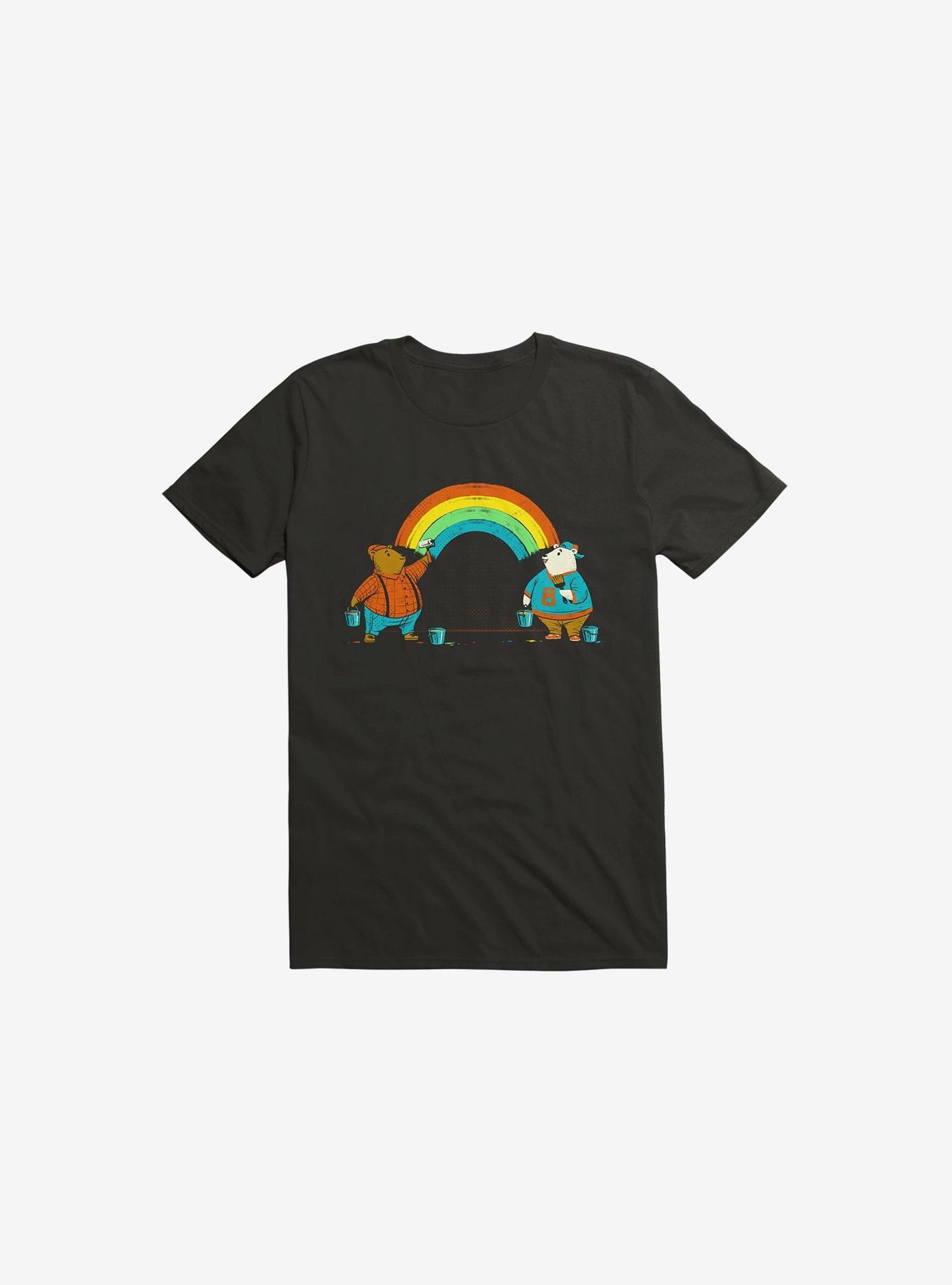 Love Is Love Rainbow Bear Black T-Shirt, , hi-res