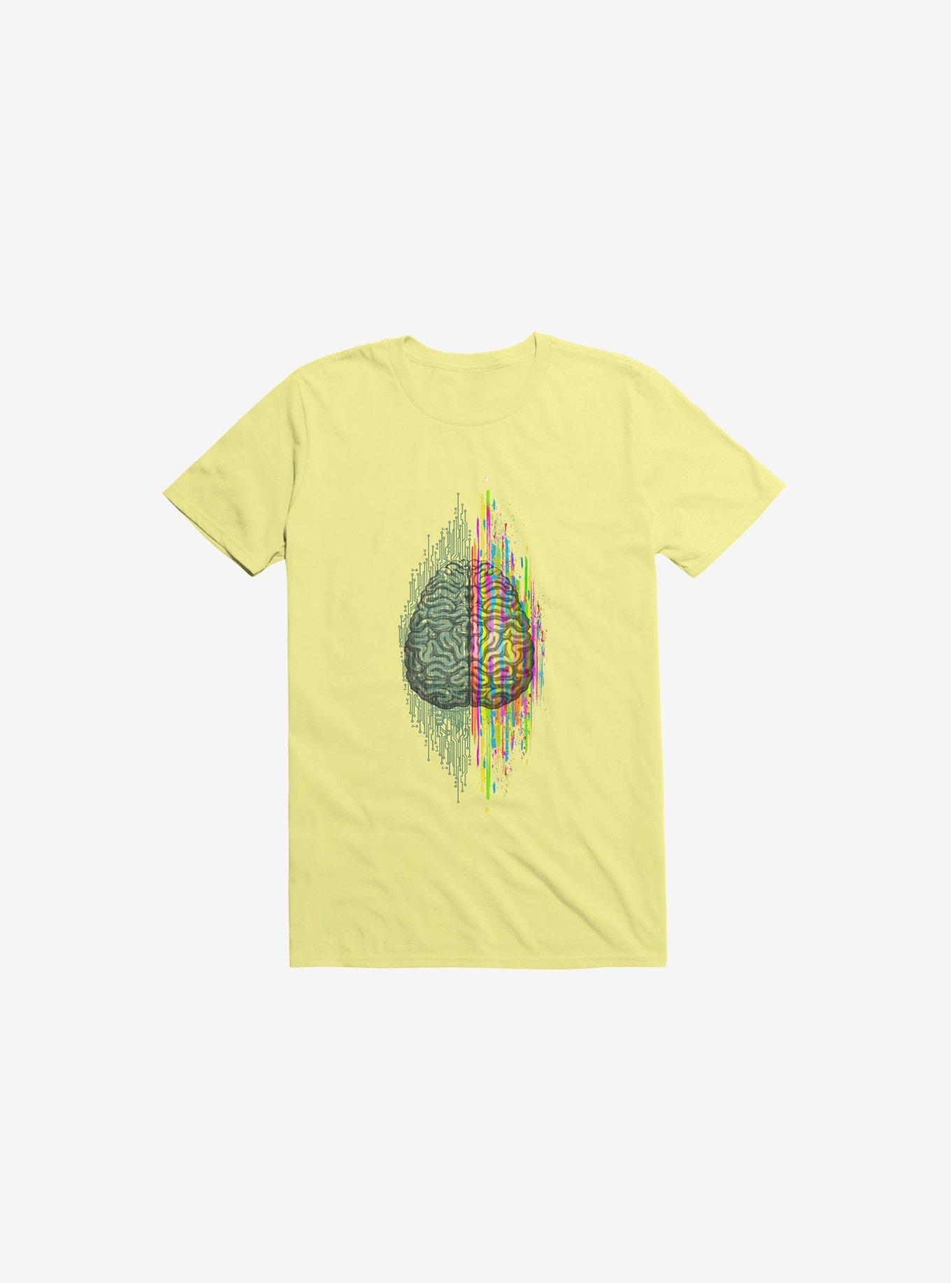 The Mind Brain Dichotomy Corn Silk Yellow T-Shirt, CORN SILK, hi-res