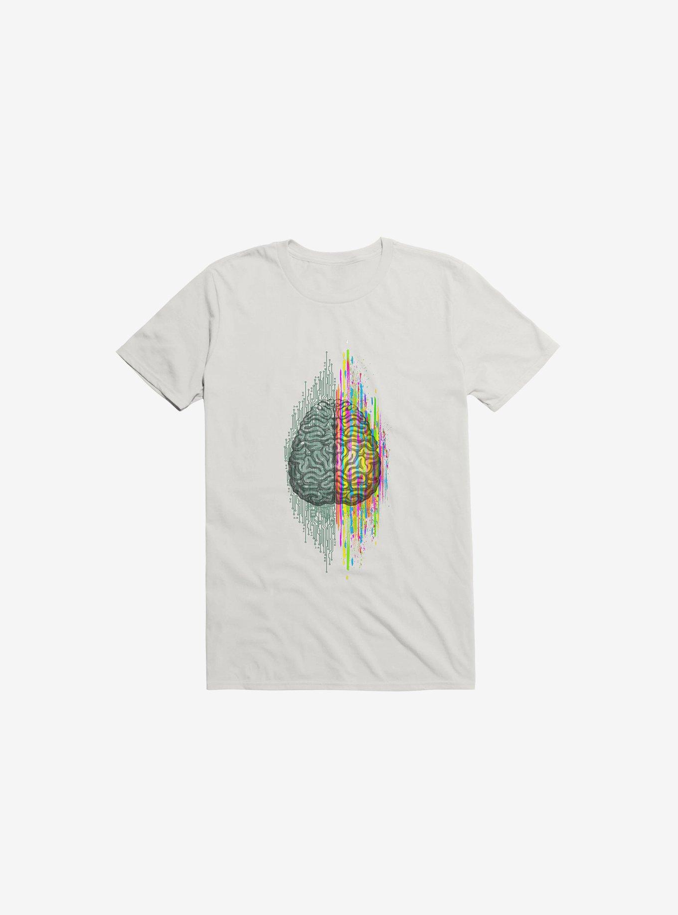 The Mind Brain Dichotomy White T-Shirt, , hi-res