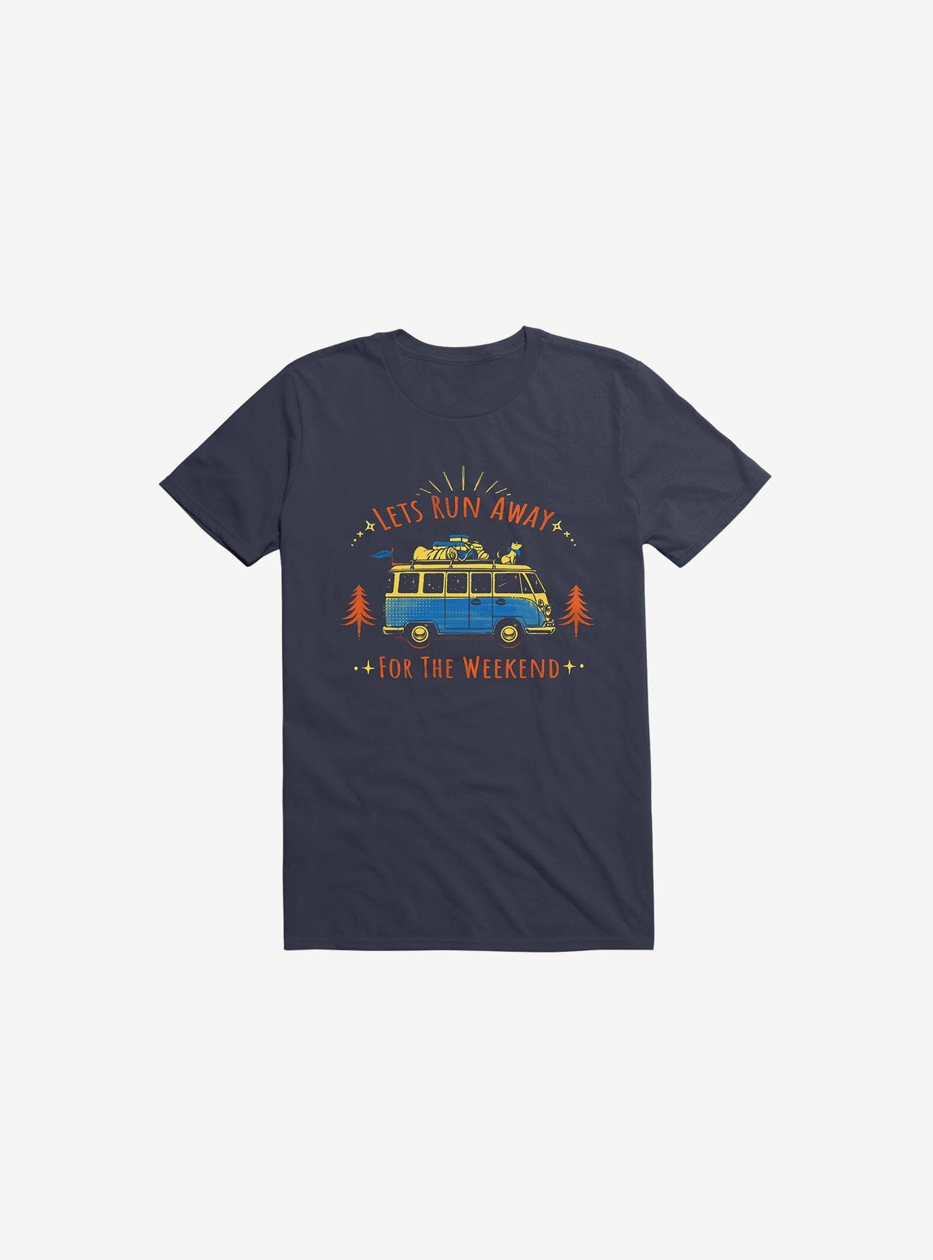 Let's Run Away For The Weekend T-Shirt, NAVY, hi-res