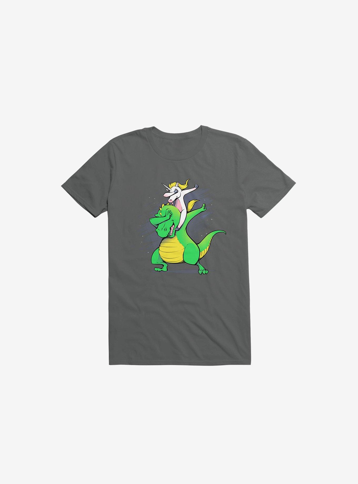 Unicorn T-Rex Dabbing T-Shirt, , hi-res