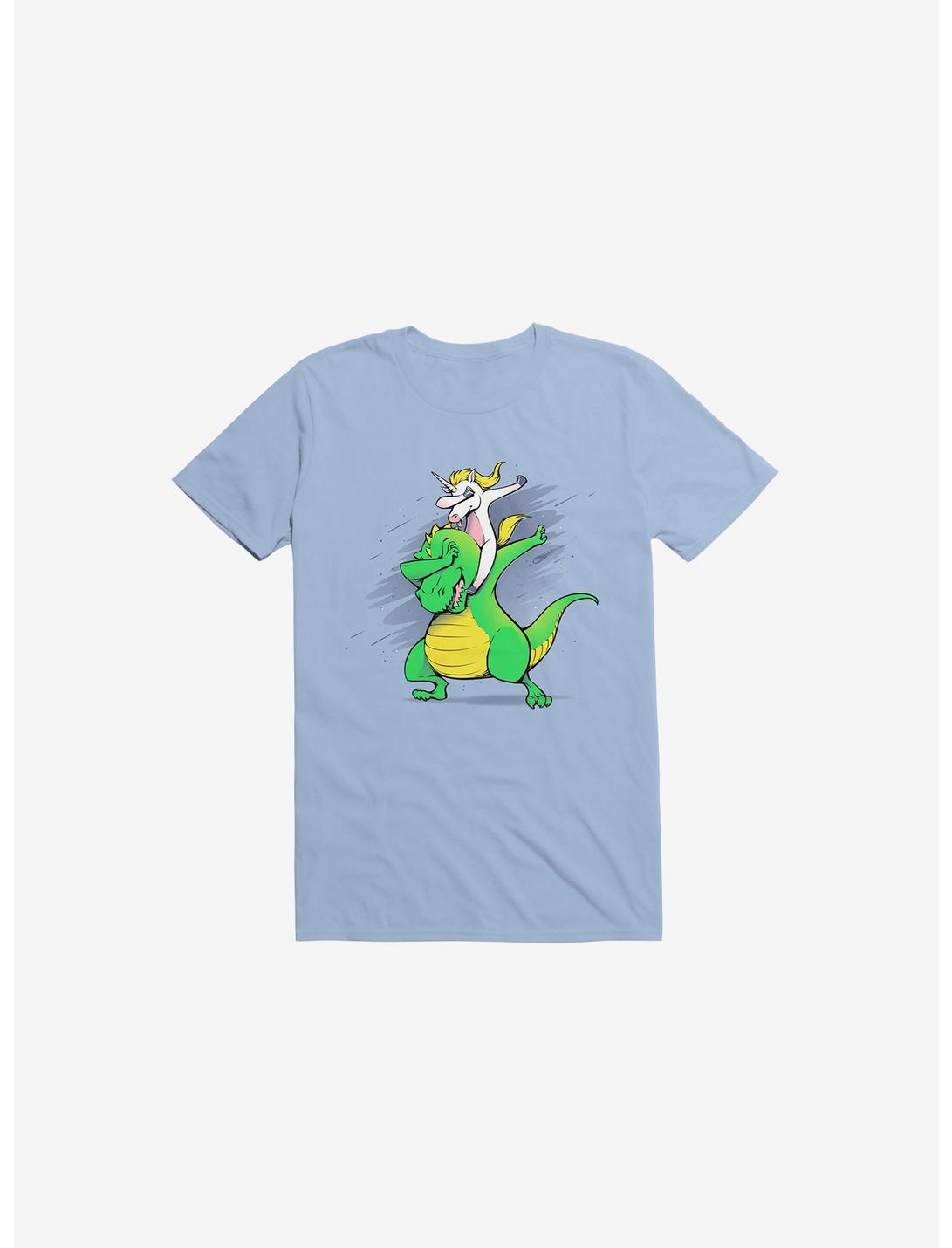 Unicorn T-Rex Dabbing T-Shirt, LIGHT BLUE, hi-res