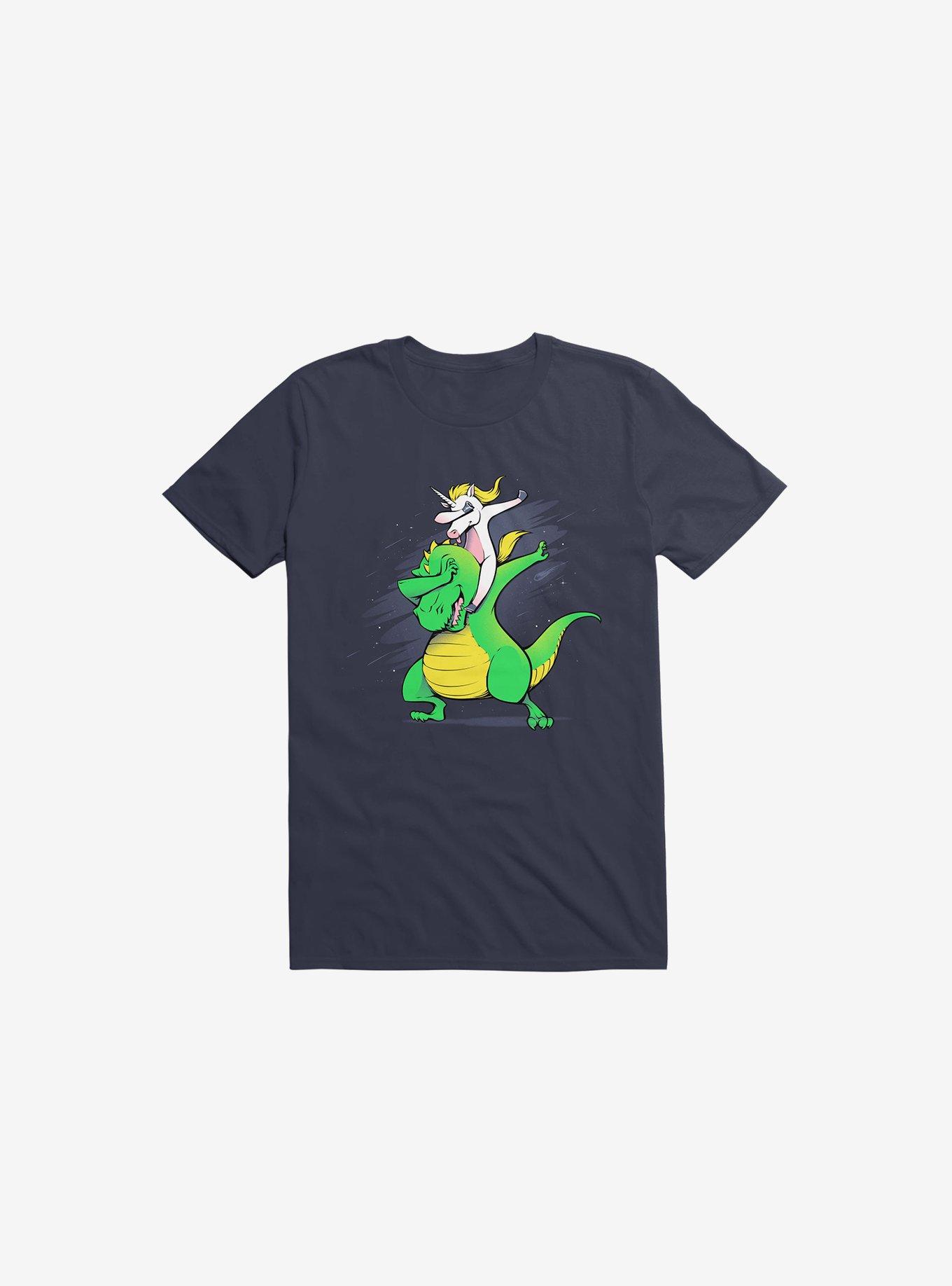 Unicorn T-Rex Dabbing T-Shirt, , hi-res