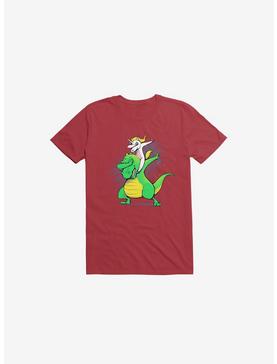 Unicorn T-Rex Dabbing T-Shirt, , hi-res