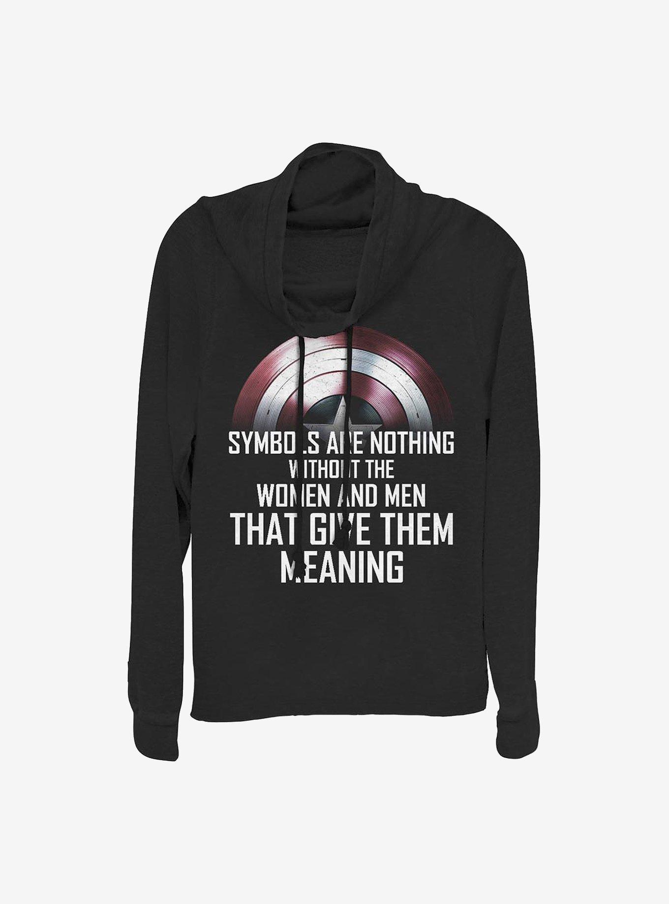 Marvel The Falcon And The Winter Soldier Power Broker Is Watching Cowlneck Long-Sleeve Girls Top, , hi-res