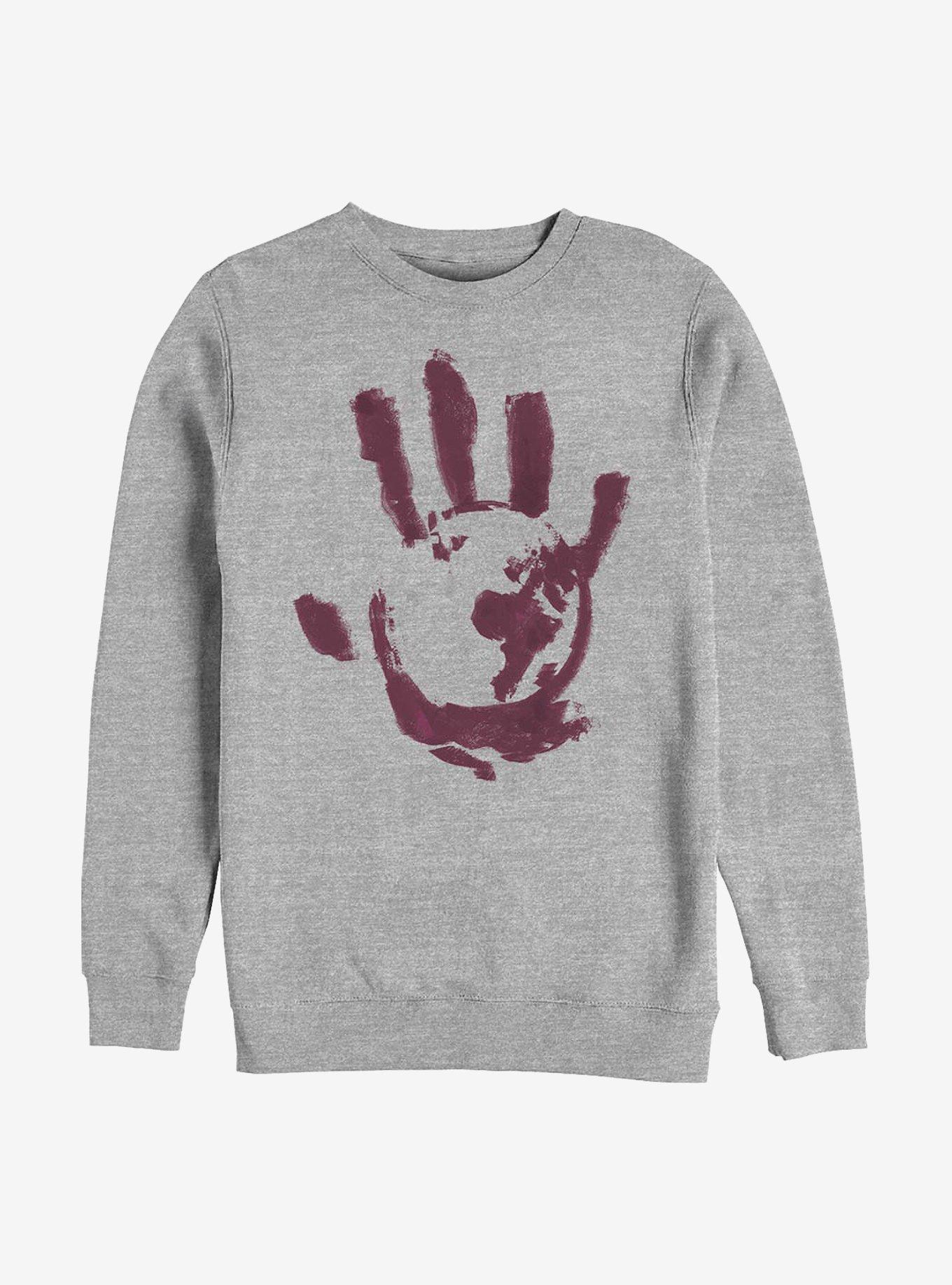 Marvel The Falcon And The Winter Soldier Bloody Hand Crew Sweatshirt, , hi-res