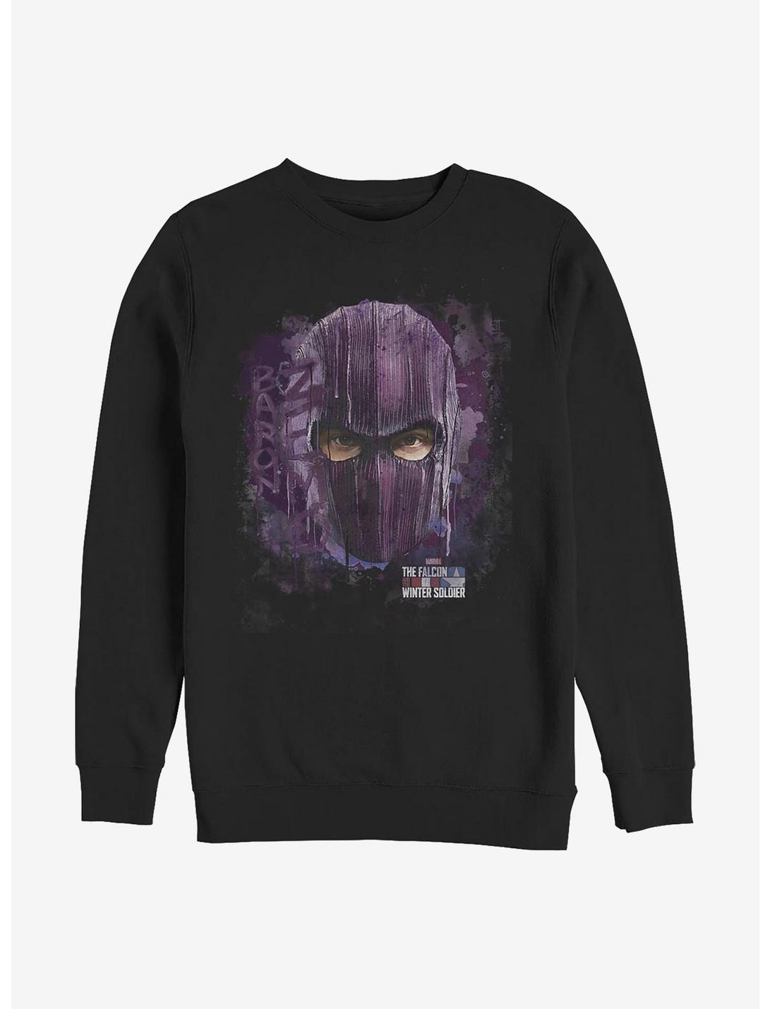 Marvel The Falcon And The Winter Soldier Baron Eyes Crew Sweatshirt, BLACK, hi-res