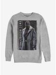 Marvel The Falcon And The Winter Soldier Baron Panel Crew Sweatshirt, ATH HTR, hi-res