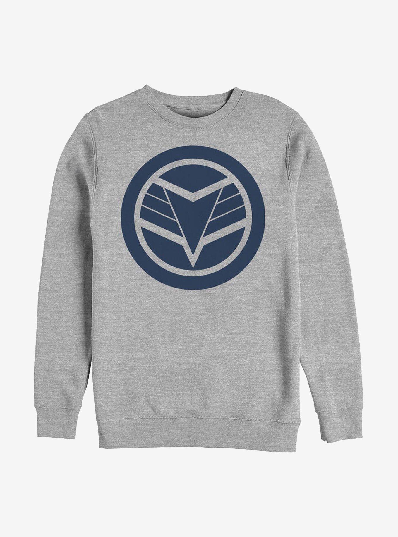 Marvel The Falcon And The Winter Soldier Blue Shield Crew Sweatshirt, , hi-res