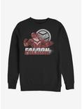 Marvel The Falcon And The Winter Soldier Falcon Speed Crew Sweatshirt, BLACK, hi-res