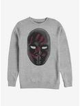 Marvel The Falcon And The Winter Soldier Large Mask Crew Sweatshirt, ATH HTR, hi-res