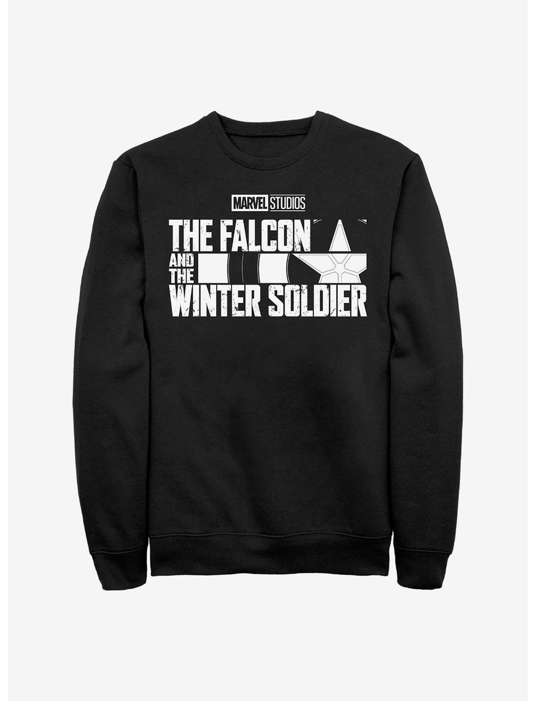 Marvel The Falcon And The Winter Soldier Logo Crew Sweatshirt, BLACK, hi-res