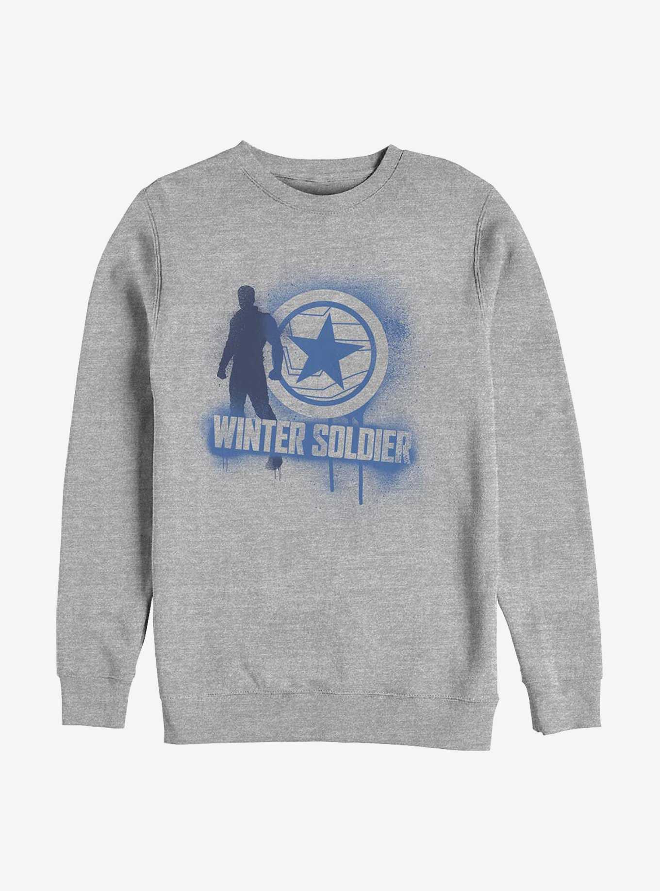 Marvel The Falcon And The Winter Soldier Name Spray Paint Crew Sweatshirt, , hi-res