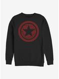 Marvel The Falcon And The Winter Soldier Red Shield Crew Sweatshirt, BLACK, hi-res