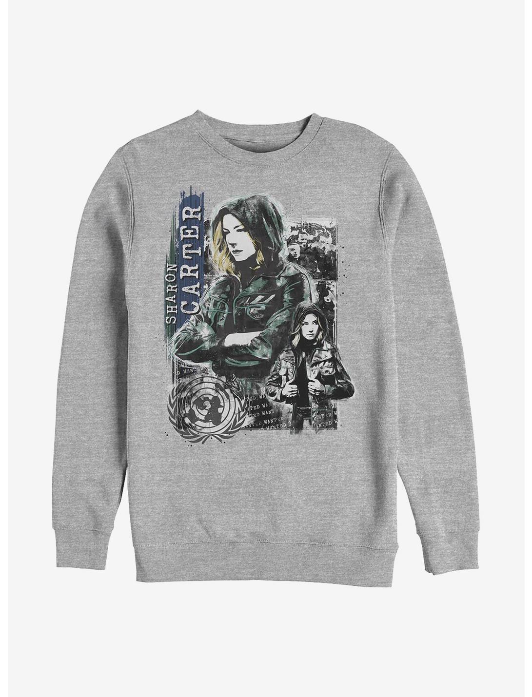 Marvel The Falcon And The Winter Soldier Sharon Carter Crew Sweatshirt, ATH HTR, hi-res