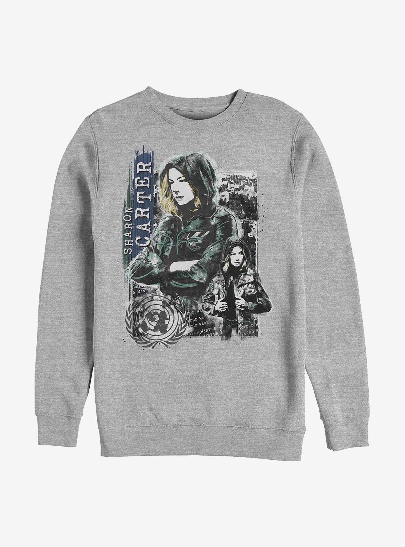 Marvel The Falcon And The Winter Soldier Sharon Carter Crew Sweatshirt, ATH HTR, hi-res