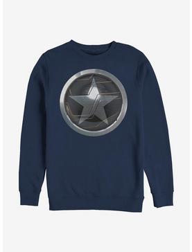Marvel The Falcon And The Winter Soldier Logo Crew Sweatshirt, NAVY, hi-res