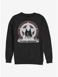 Marvel The Falcon And The Winter Soldier Silhouette Shield Crew Sweatshirt, BLACK, hi-res