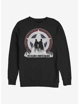 Marvel The Falcon And The Winter Soldier Silhouette Shield Crew Sweatshirt, , hi-res