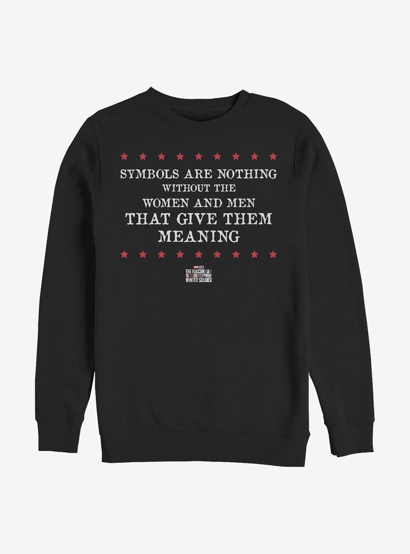 Marvel The Falcon And The Winter Soldier Symbols Are Nothing Crew Sweatshirt, , hi-res