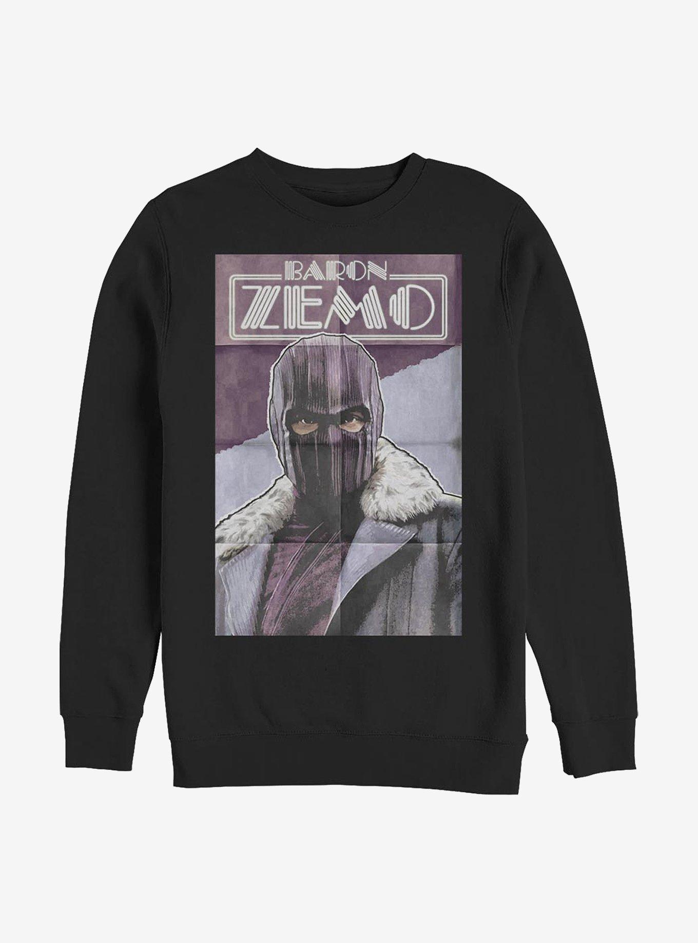 Marvel The Falcon And The Winter Soldier Zemo Poster Crew Sweatshirt, , hi-res