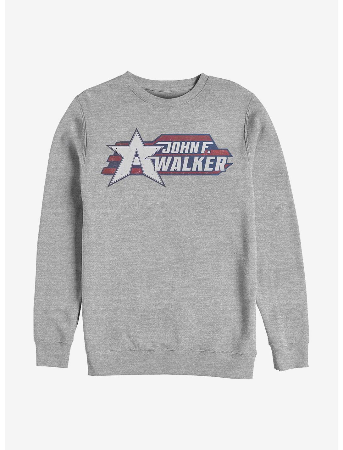 Marvel The Falcon And The Winter Soldier Walker Logo Crew Sweatshirt, ATH HTR, hi-res