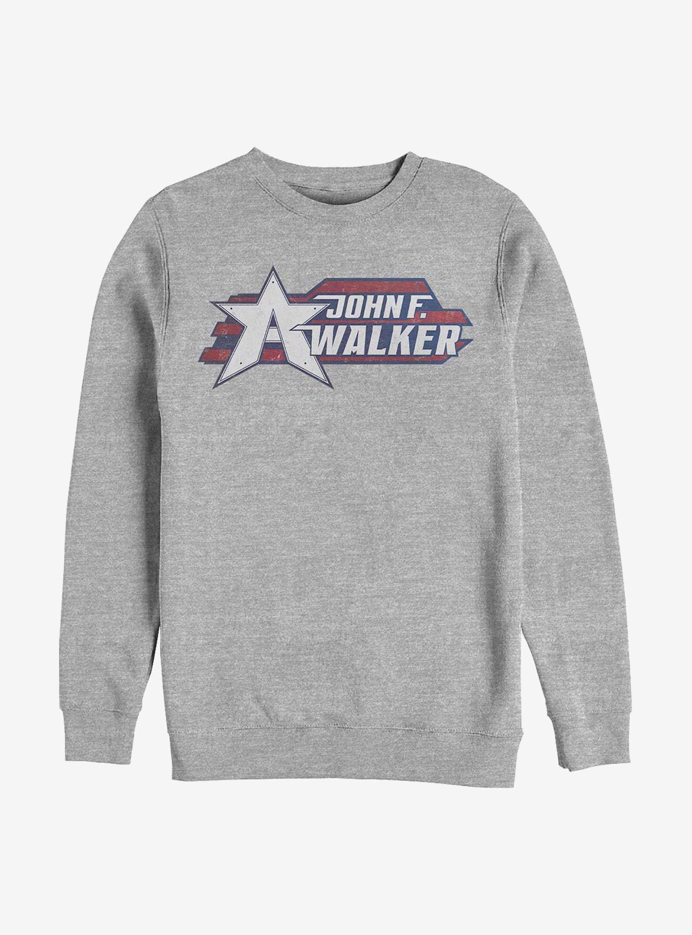 Marvel The Falcon And The Winter Soldier Walker Logo Crew Sweatshirt, ATH HTR, hi-res