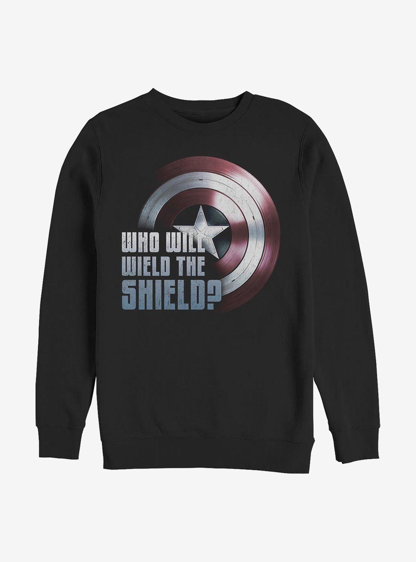 Marvel The Falcon And The Winter Soldier Wielding The Shield Crew Sweatshirt, , hi-res