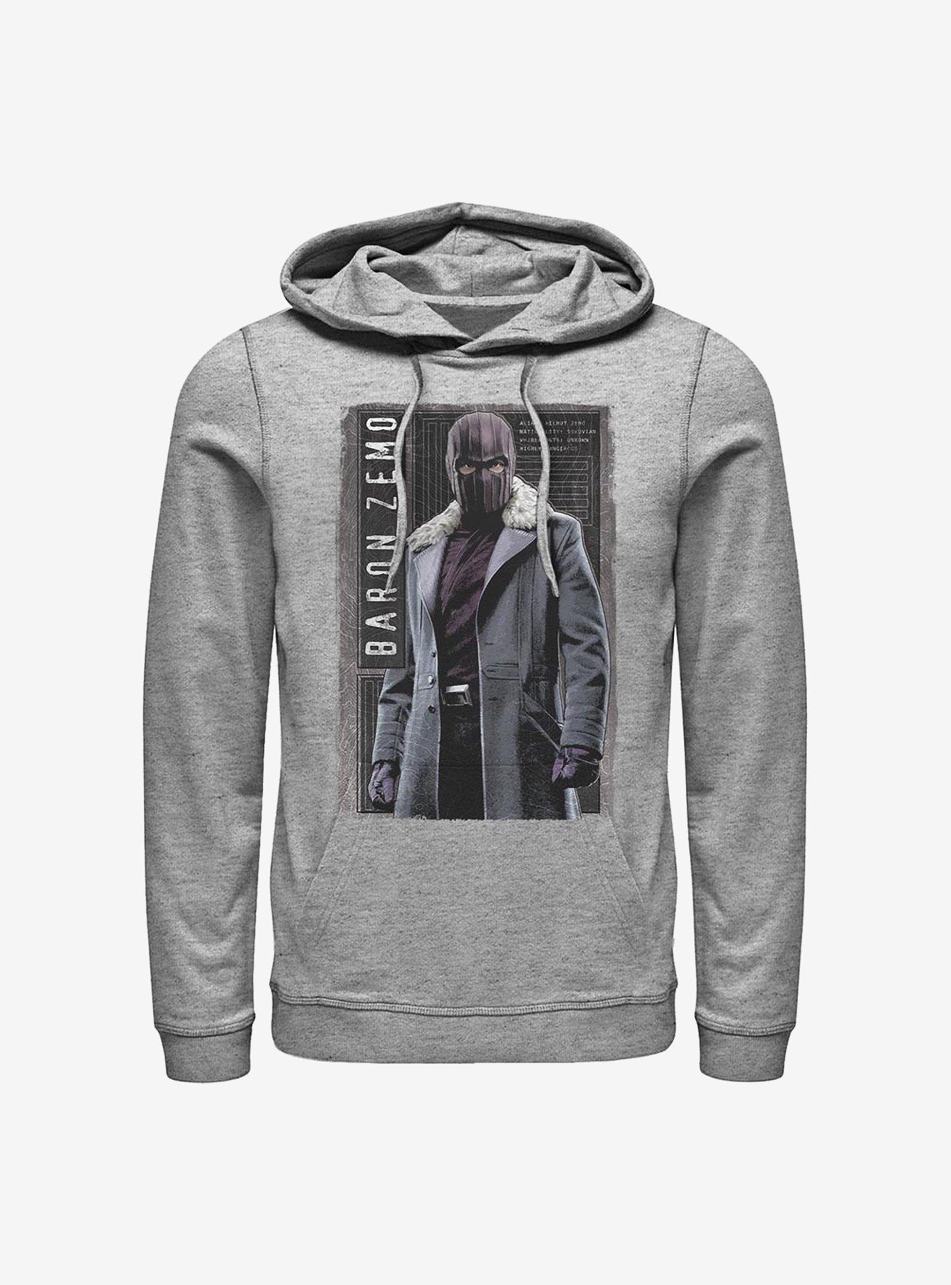 Marvel The Falcon And The Winter Soldier Baron Panel Hoodie, ATH HTR, hi-res