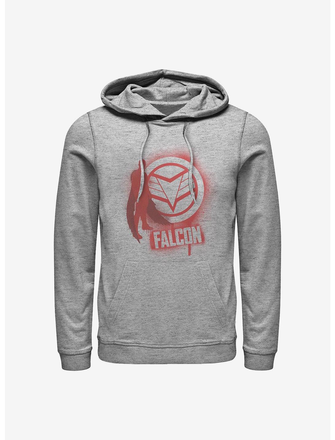 Marvel The Falcon And The Winter Soldier Falcon Spray Paint Hoodie, ATH HTR, hi-res
