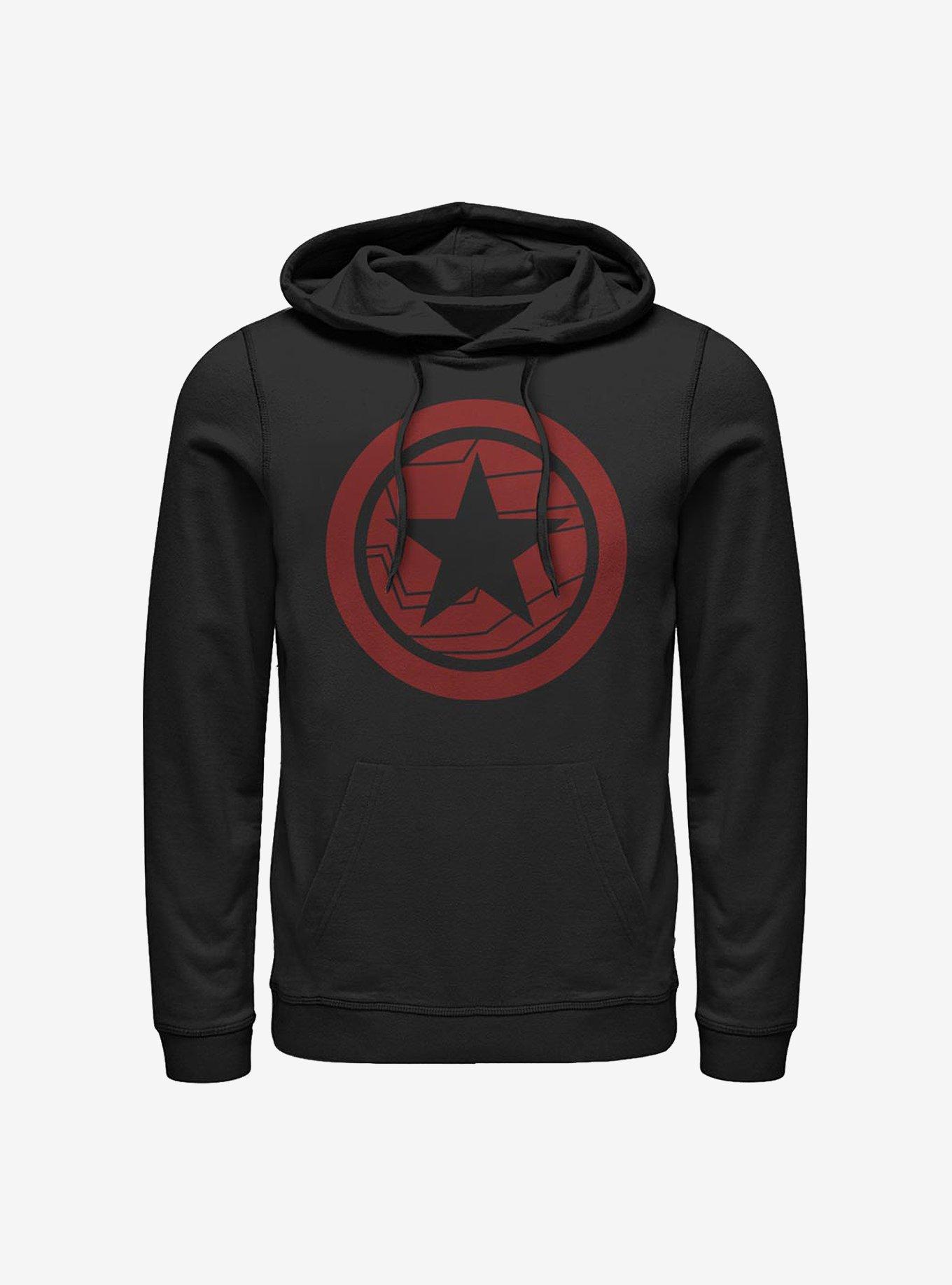 Marvel The Falcon And The Winter Soldier Red Shield Hoodie, BLACK, hi-res