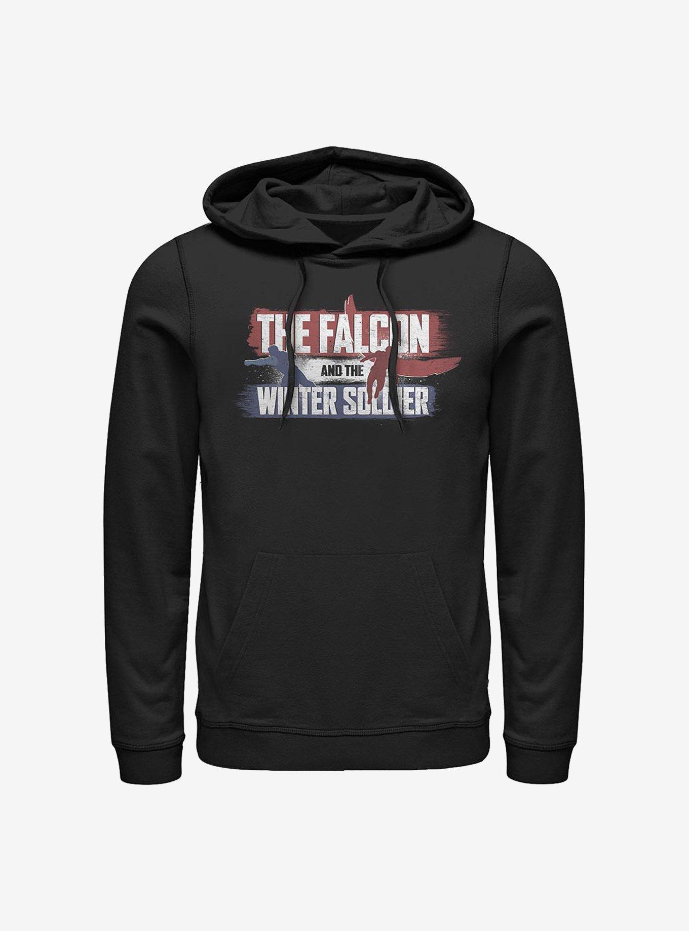Marvel The Falcon And The Winter Soldier Spray Paint Logo Hoodie, BLACK, hi-res