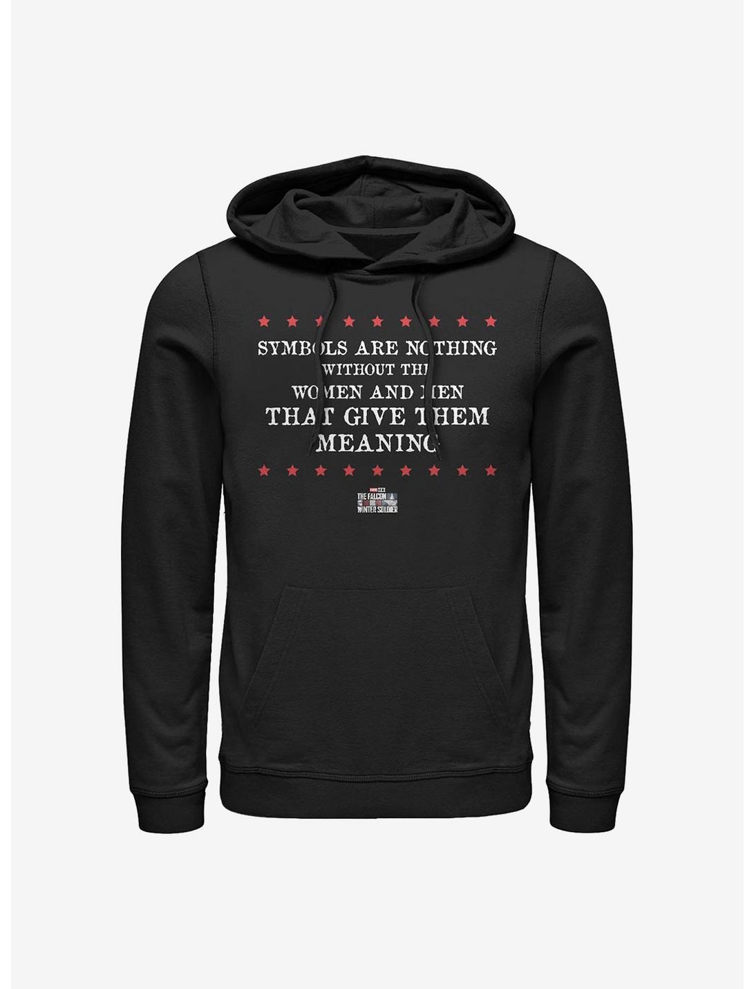 Marvel The Falcon And The Winter Soldier Symbols Are Nothing Hoodie, BLACK, hi-res